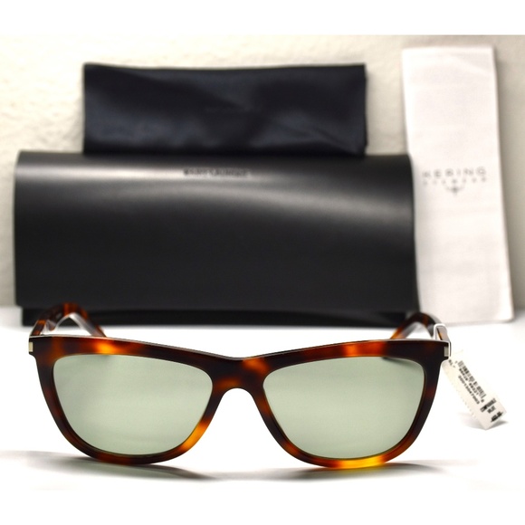 SAINT LAURENT SL515 003 WOMEN HAVANA GREEN CAT EYE SUNGLASSES. 58mm - Picture 5 of 16